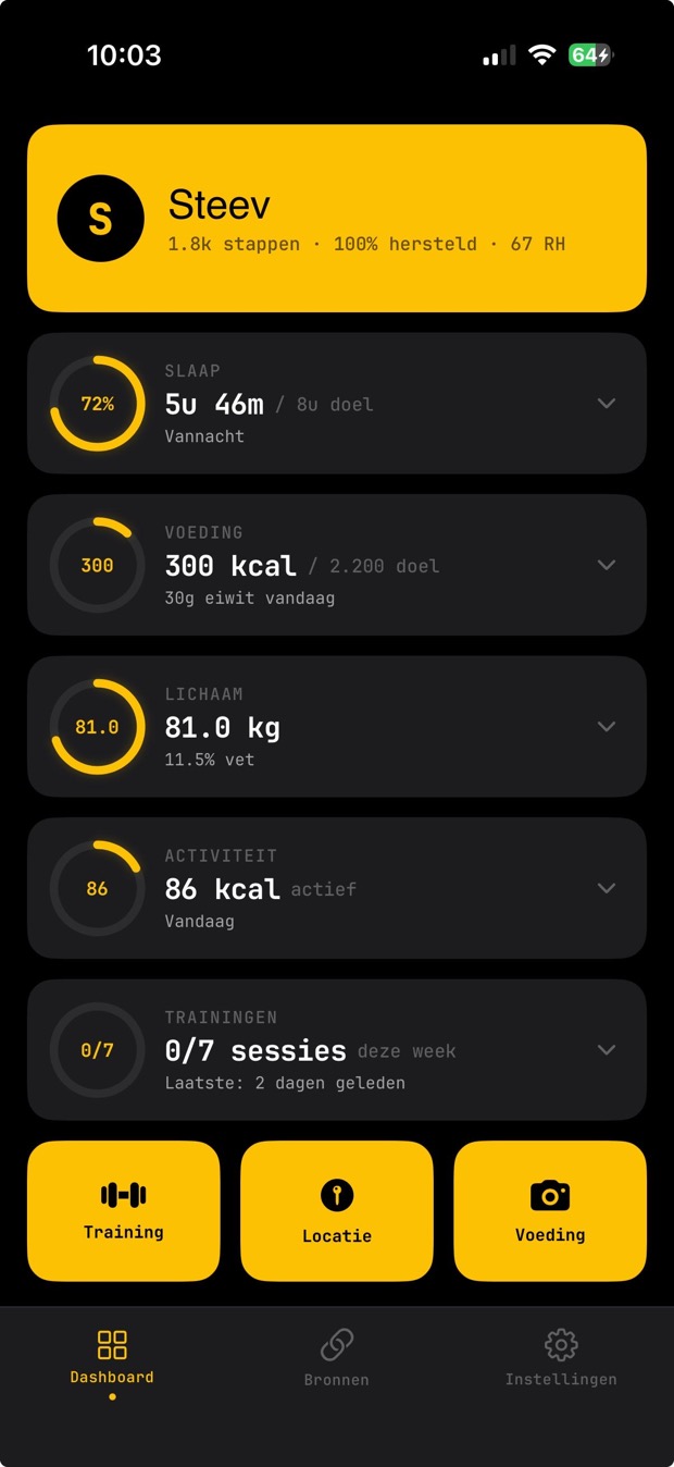 Steev Dashboard - iPhone